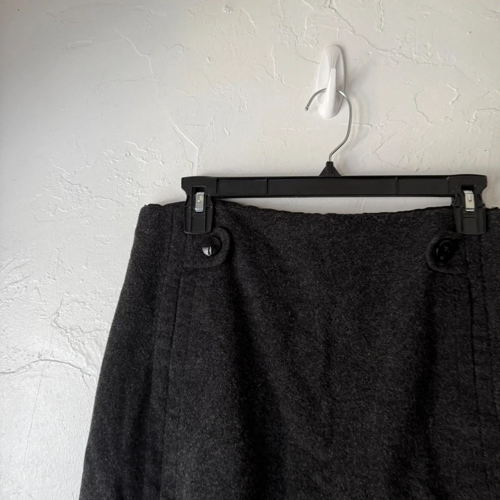 J. Crew‎ Charcoal Gray Wool Blend A-Line Mini Skirt Size 2 Academia Twee Preppy